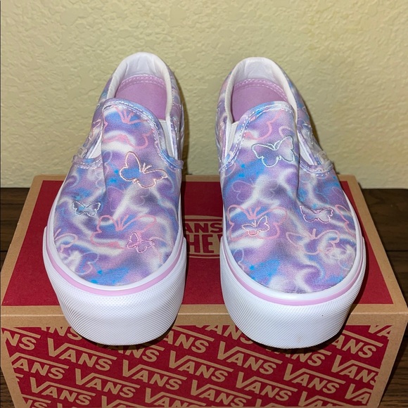 Vans Slip-On Platform Sneakers - Lavender Pink Butterfly - Picture 2 of 8